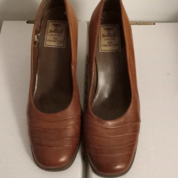 Joe Sanchez Vintage Brown Leather Chunky Block Heel shoes cottagecore boho sz 40 - Picture 5 of 10